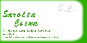 sarolta csima business card